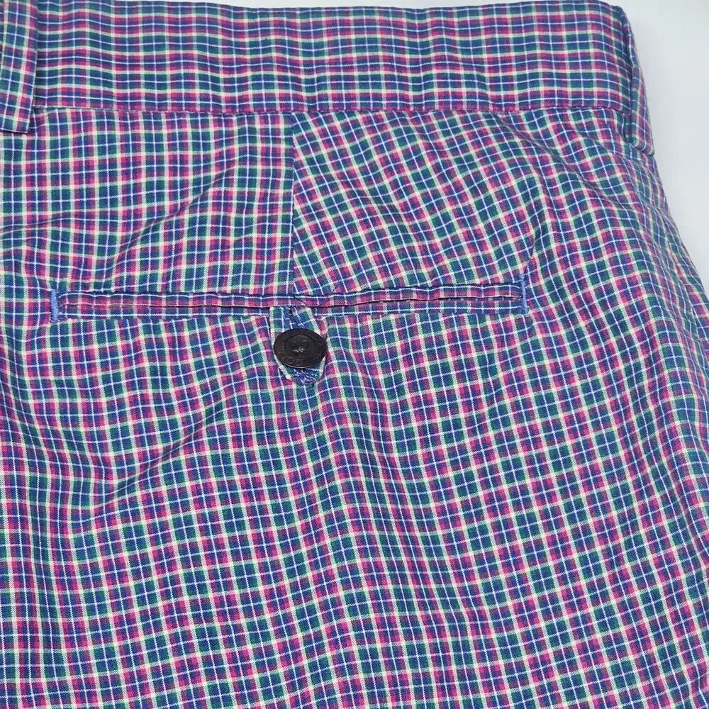 Polo Golf Ralph Lauren Links Fit Flat-Front Plaid Golf Shorts Chino Men's 38